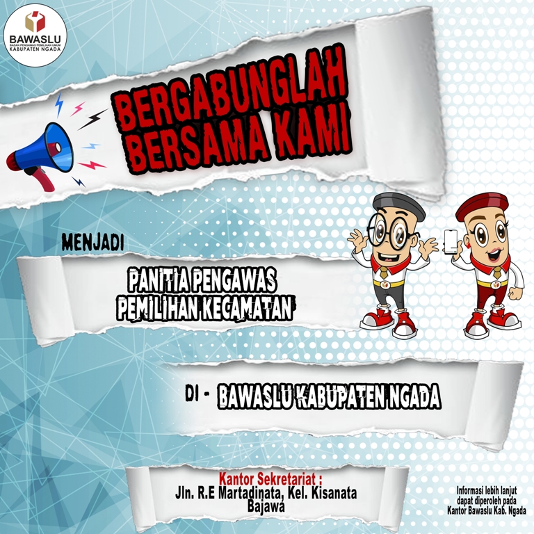 PEMBUKAAN PENDAFTARAN CALON PANWASCAM SE- KABUPATEN NGADA TAHUN 2019