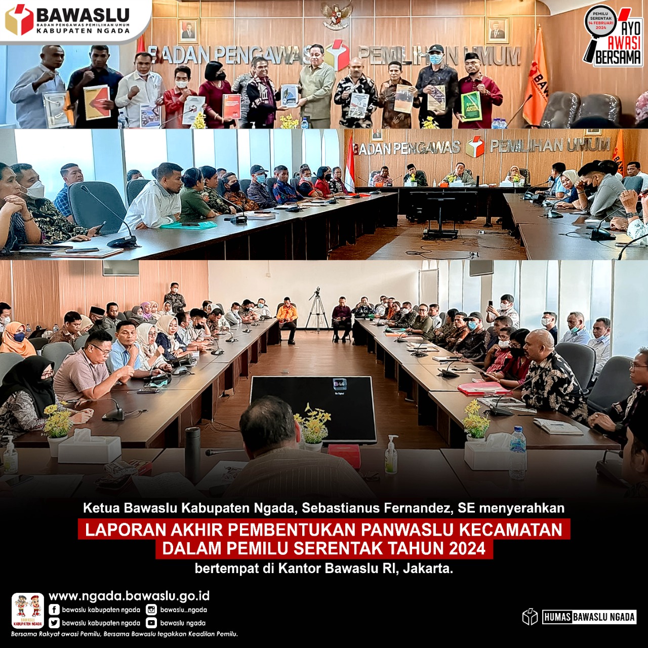 Ketua Bawaslu Ngada Serahkan Laporan Akhir