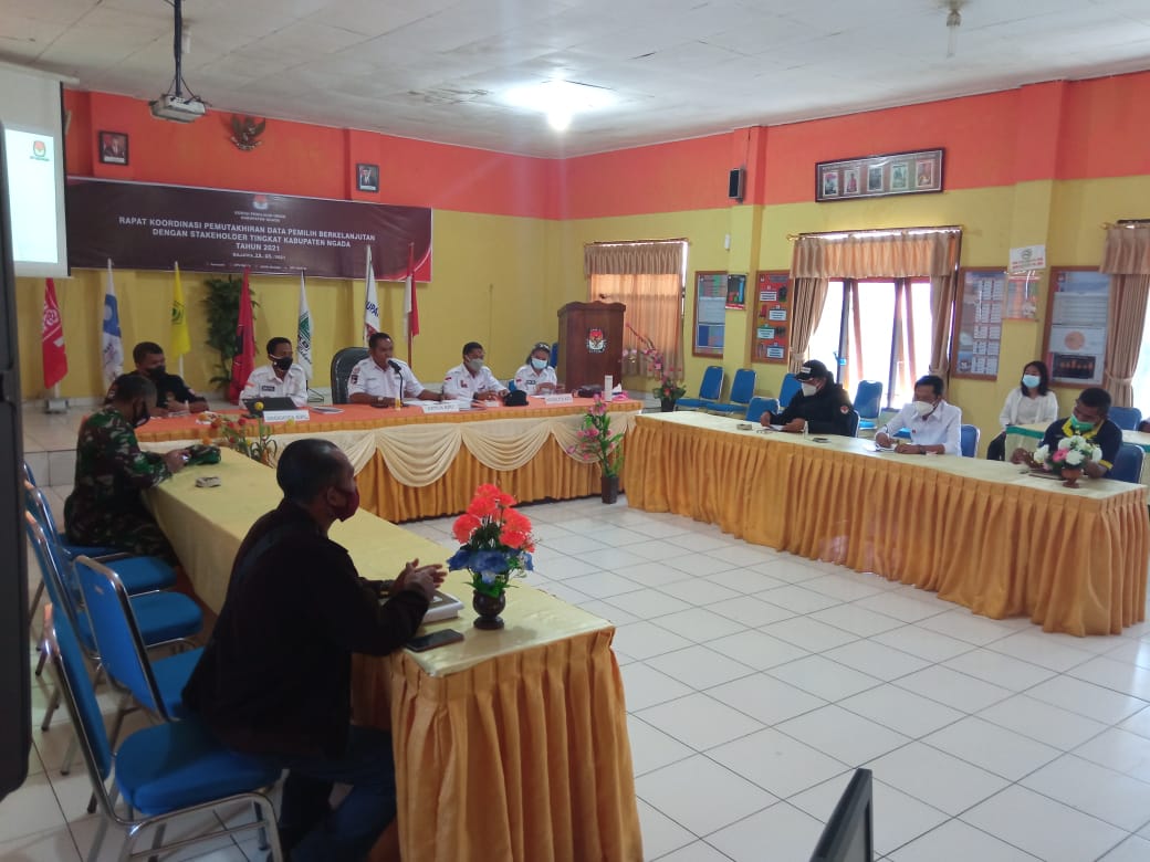 Bawaslu Ngada Mengikuti Rapat Koordinasi Pemutakhiran Data Pemilih Berkelanjutan