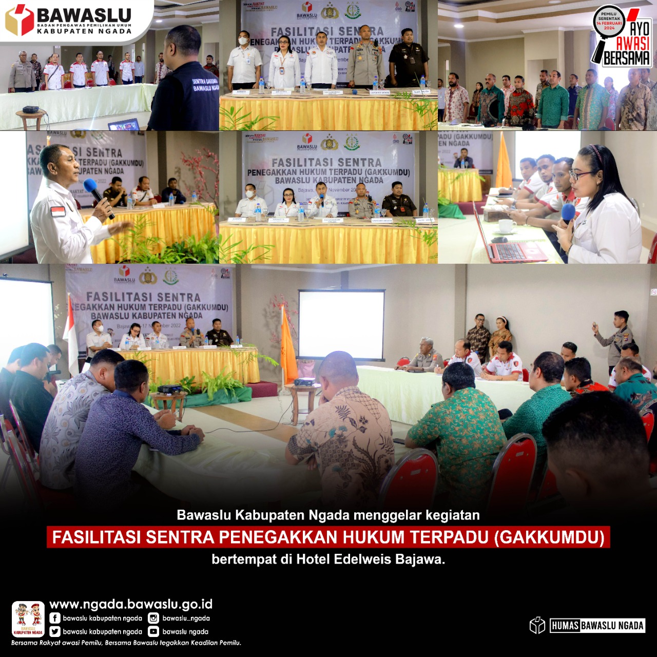 SATUKAN PERSEPSI, BAWASLU NGADA GELAR KEGIATAN PERDANA SENTRA GAKKUMDU 