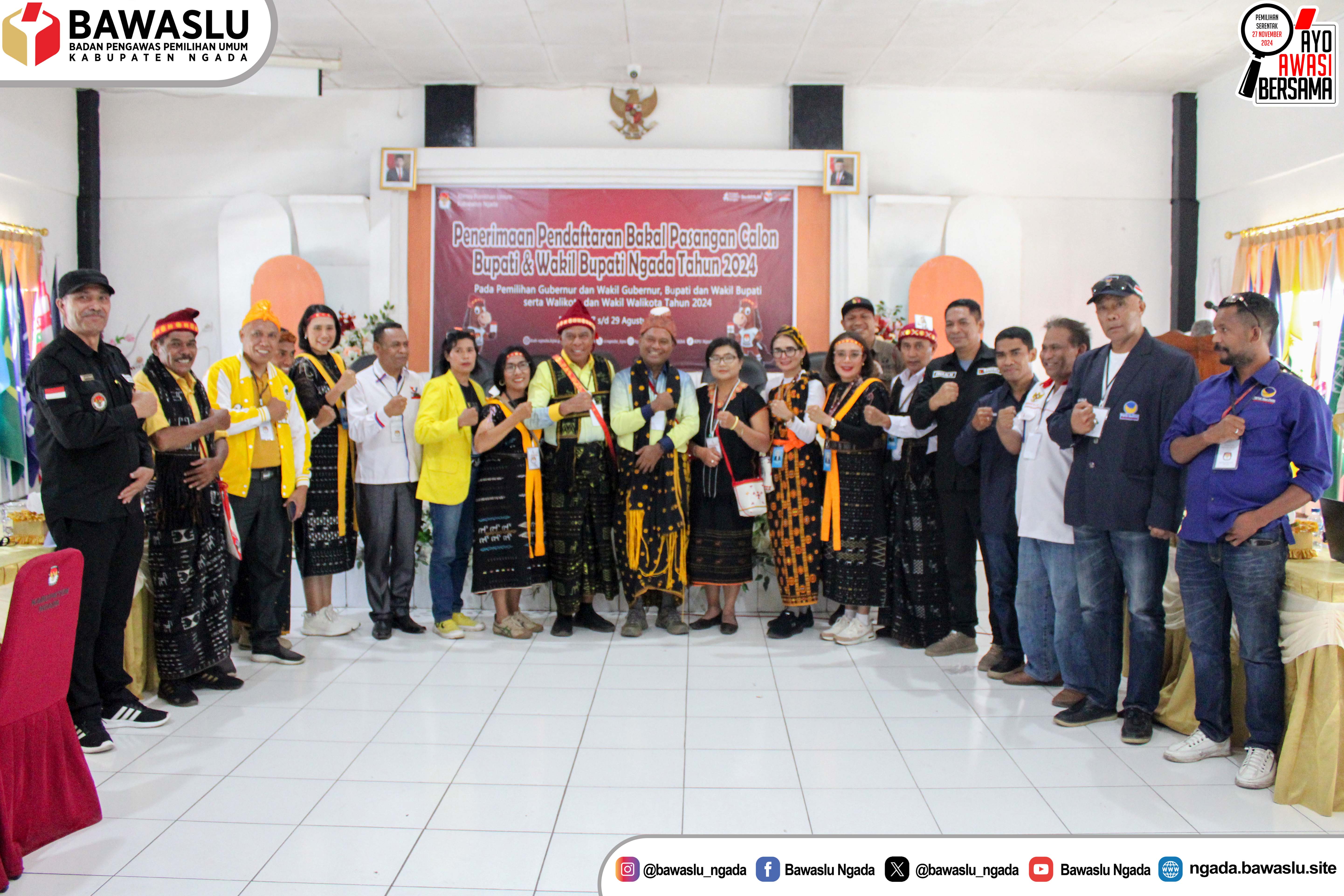 Pendaftaran Pertama Bakal Pasangan Calon Bupati dan Wakil Bupati Kabupaten Ngada