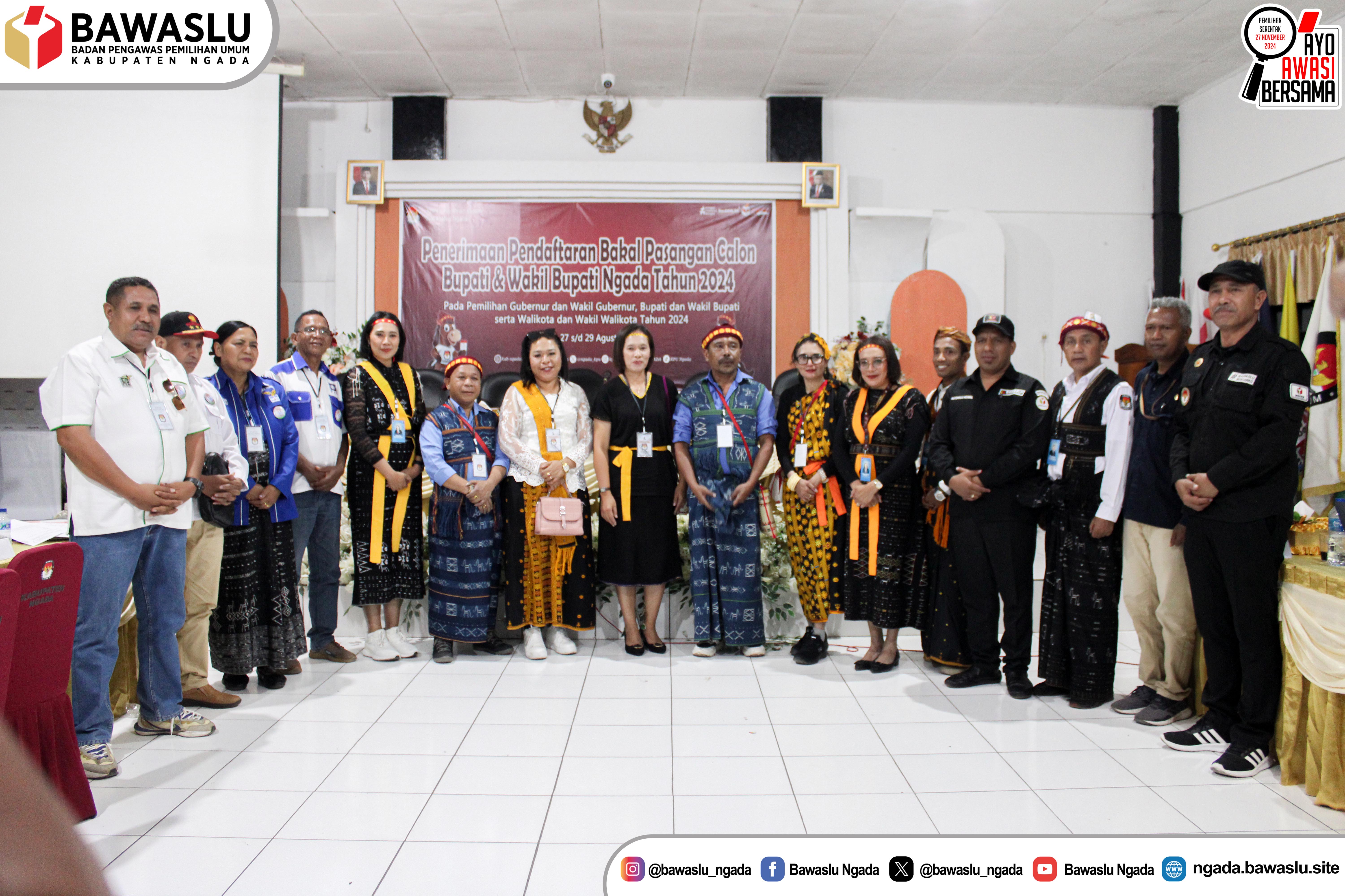 Pendaftaran Pertama Bakal Pasangan Calon Bupati dan Wakil Bupati Kabupaten Ngada