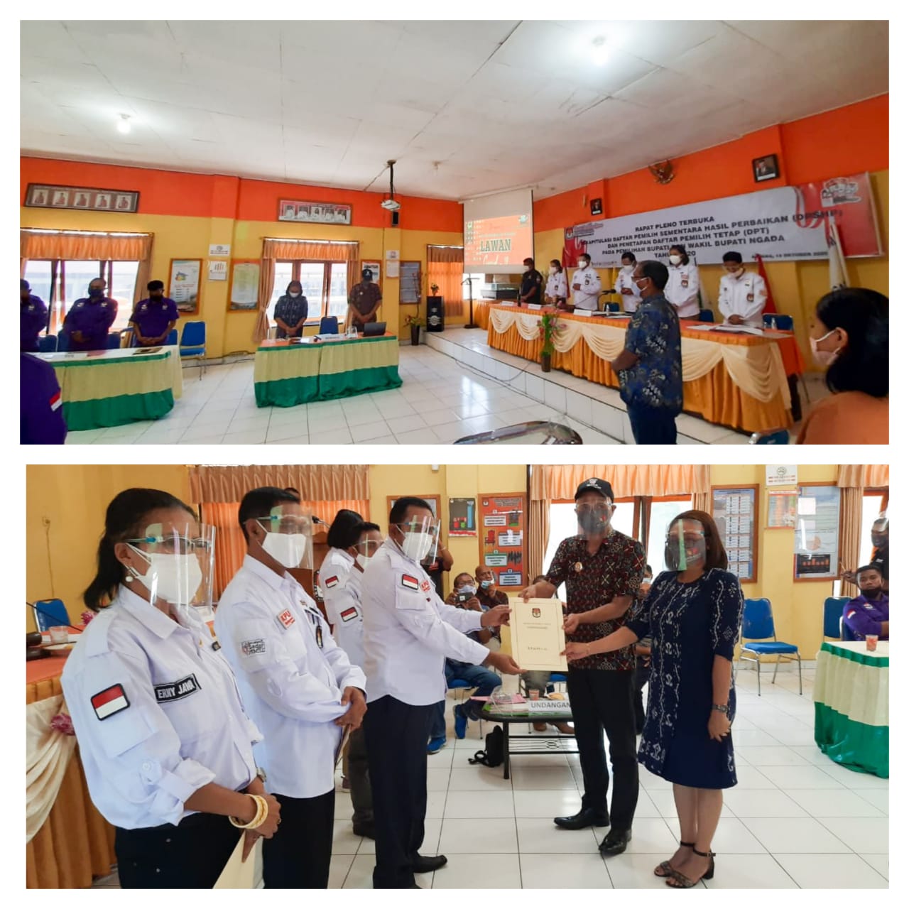 BAWASLU NGADA MENGIKUTI RAPAT PLENO TERBUKA REKAPITULASI DAFTAR PEMILIH SEMENTARA HASIL PERBAIKAN (DPSHP) DAN PENETAPAN DAFTAR PEMILIH TETAP (DPT) PADA PEMILIHAN BUPATI DAN WAKIL BUPATI NGADA TAHUN 2020