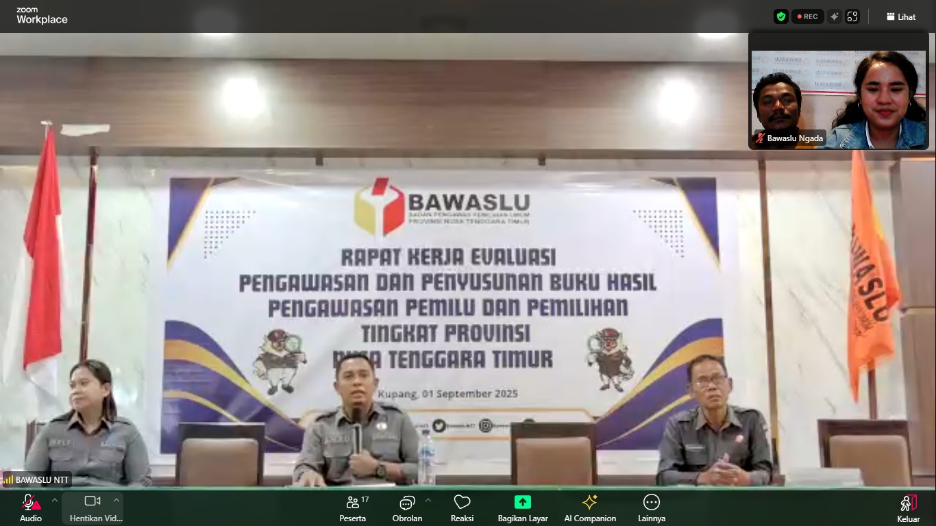 Bawaslu Ngada Hadiri Raker Evaluasi Pengawasan dan Penyusunan Buku 
