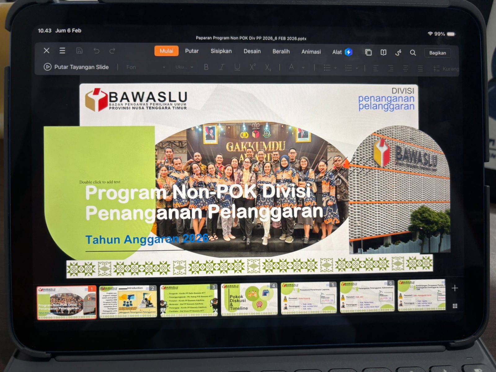 Rapat Koordinasi Pelaksanaan Program Kegiatan Non-Tahapan Divisi P3S