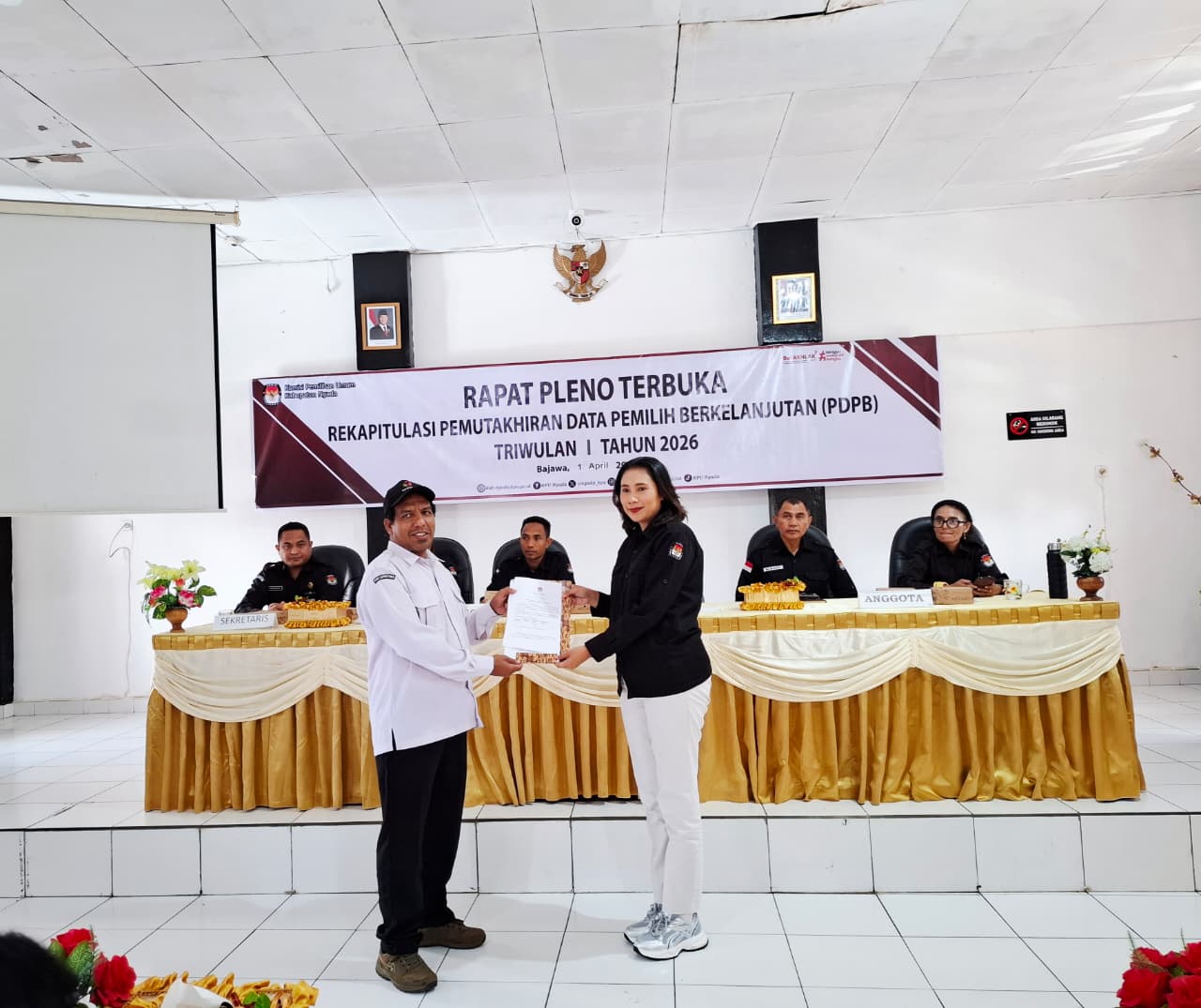 Rapat Pleno Terbuka Rekapitulasi PDPB Triwulan I Tahun 2026 