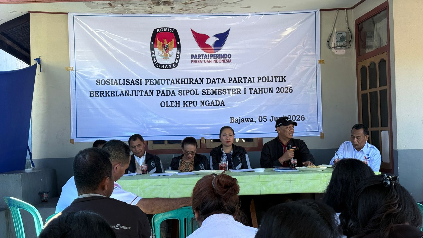 Bawaslu Ngada Awasi Sosialisasi Pemutakhiran Data Partai Politik Semester I Tahun 2026 di Partai Perindo