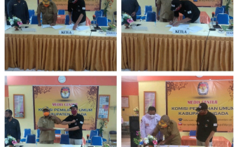 Bawaslu Ngada Tandatangani Berita Acara Kesepakatan Penyediaan Dana Pilkada Tahun 2020