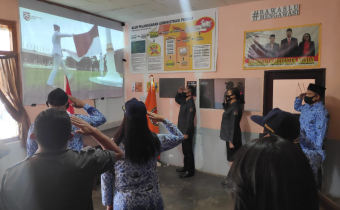 Bawaslu Ngada Mengikuti Apel Secara Virtual Memperingati HUT RI Ke-75 Dengan Tema “Indonesia Maju”