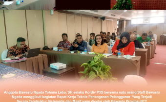 Bawaslu Ngada Ikuti Rakernis Penanganan Pelanggaran TSM